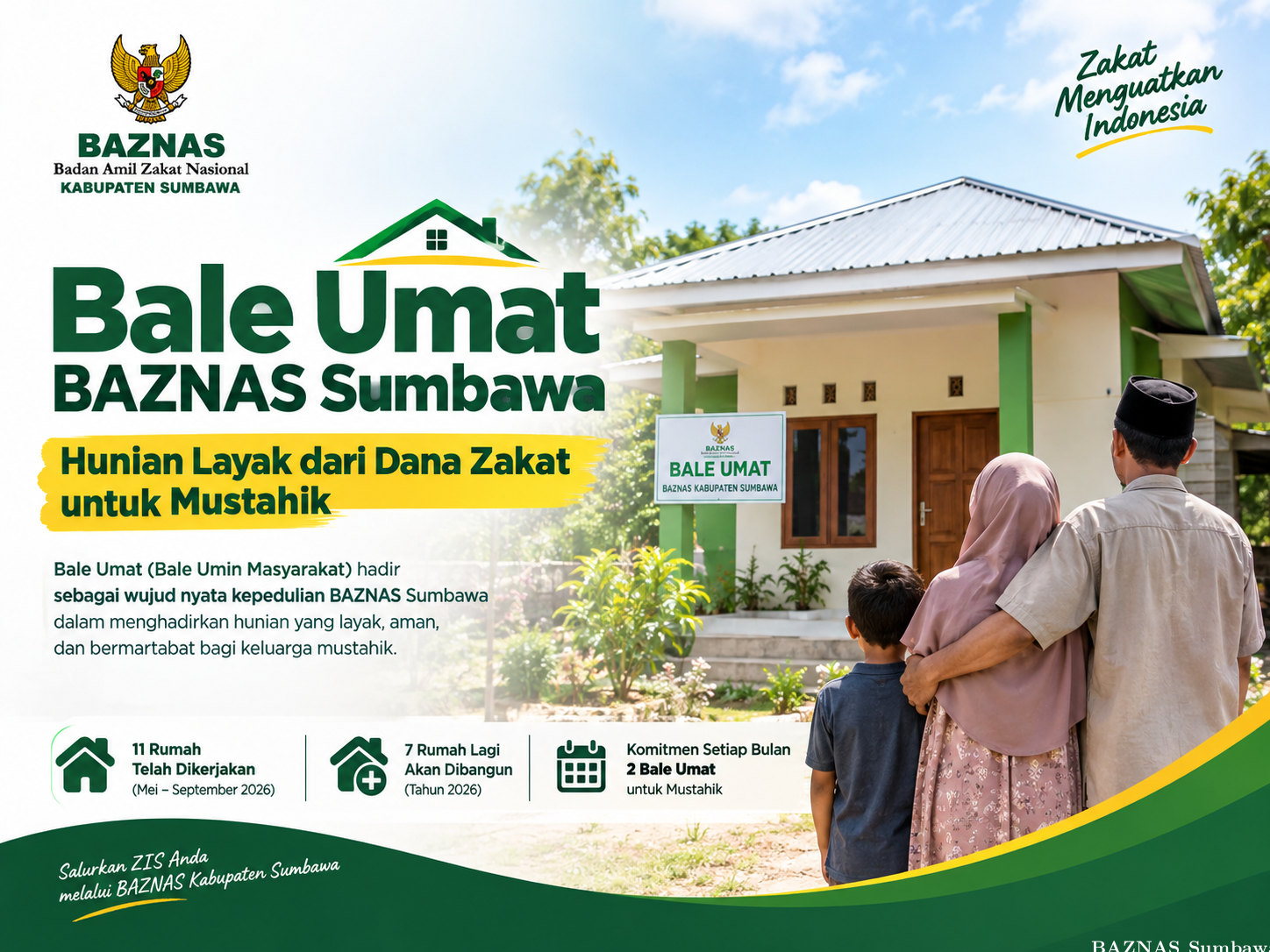BAZNAS Sumbawa Hadirkan Bale Umat, Hunian Layak dari Dana ZIS untuk Mustahik