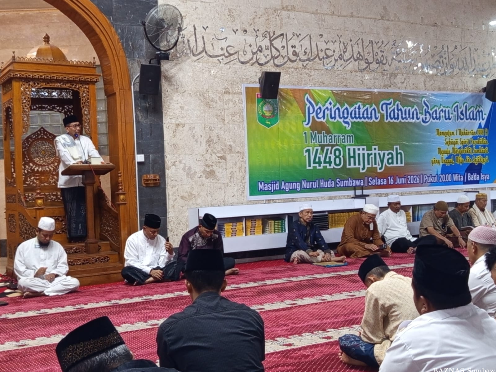 BAZNAS Sumbawa Hadiri Peringatan 1 Muharram 1448 H, Ketua BAZNAS Isi Tabligh Akbar Muhasabah Akhir T
