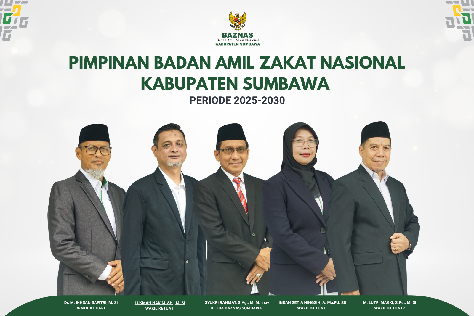 Pimpinan BAZNAS Kabupaten Sumbawa Periode 2025-2030