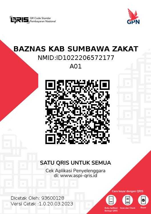 QRIS BAZNAS KABUPATEN SUMBAWA UNTUK REKENING ZAKAT DAN INFAK - (Ada 0 foto)
