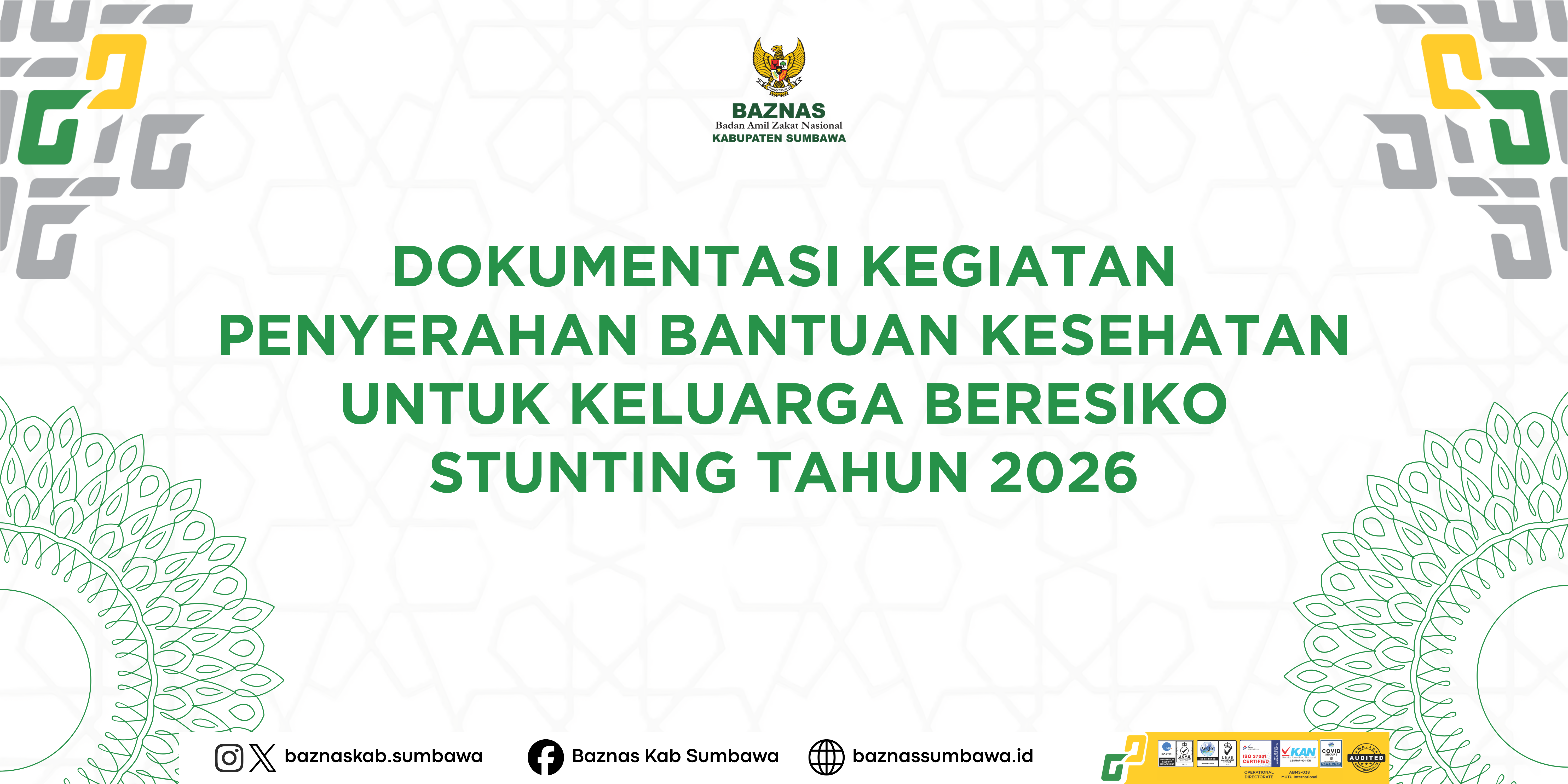 KEGIATAN PENYERAHAN BANTUAN UNTUK KELUARGA BERESIKO STUNTING BULAN JANUARI 2026